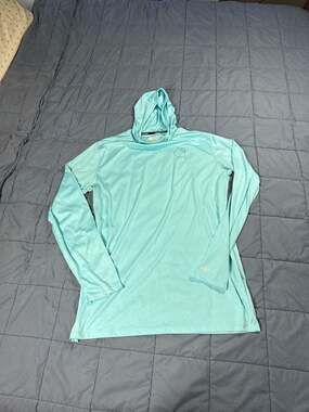 Carhartt Force Sun Defender Lightweight Long-Sleeve Hooded Logo T-Shirt